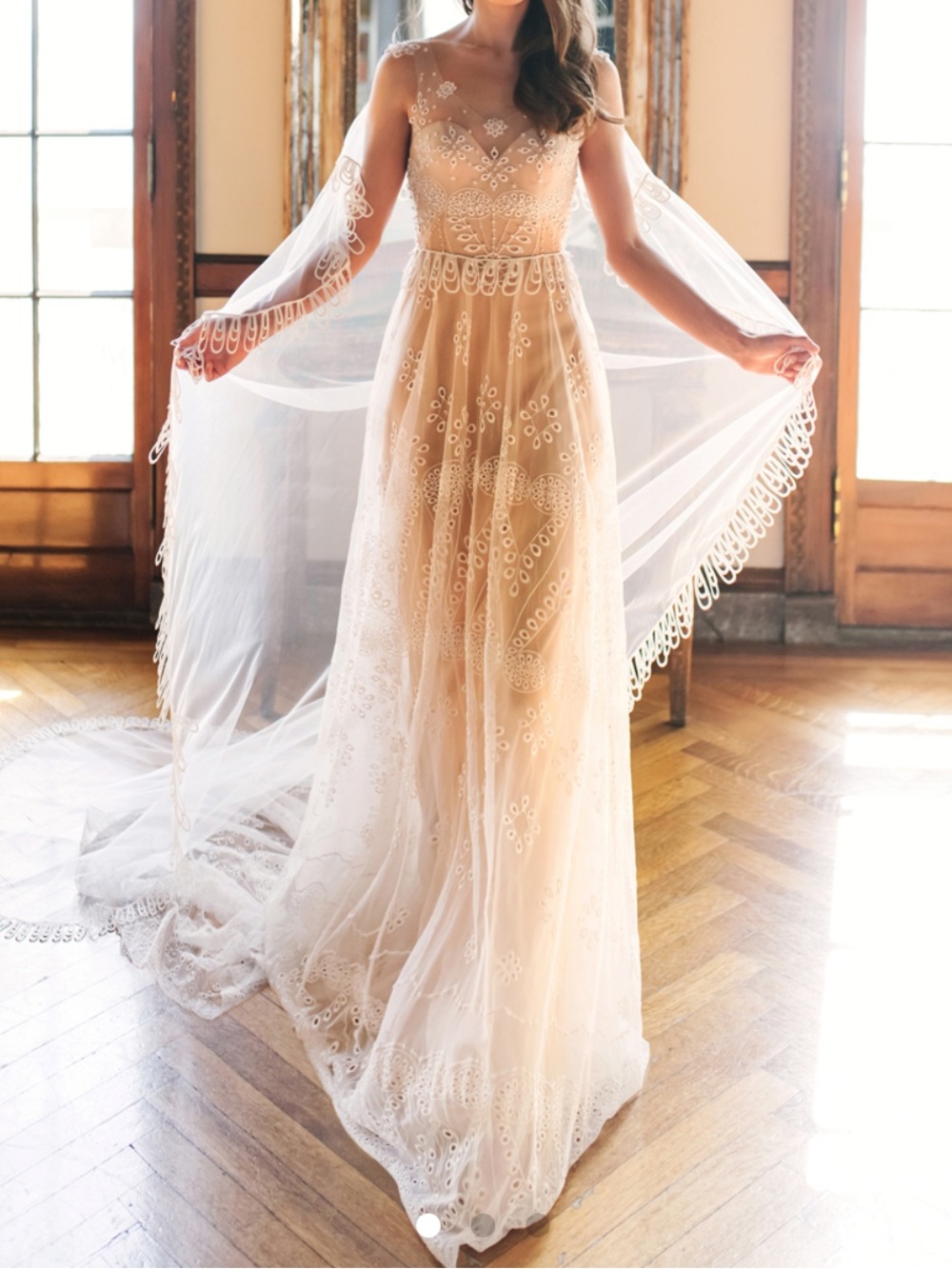 Chic Nostalgia Baylor Bridal Gown and Veil- never worn